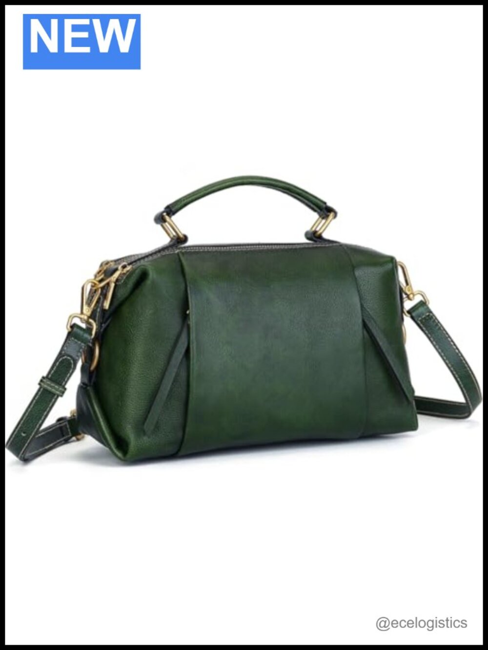 Genuine Leather Crossbody Bag Convertible Top Handle Wristlet Satchel Purse